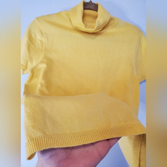 Talbots Yellow Women's Turtleneck Sweater - Picture 5 of 9